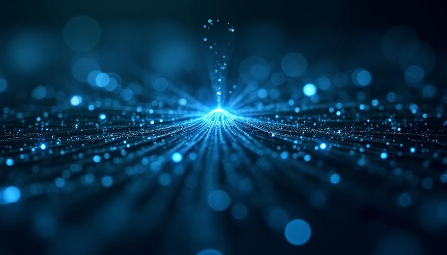 Conceptual image of hidden data patterns within a dark network